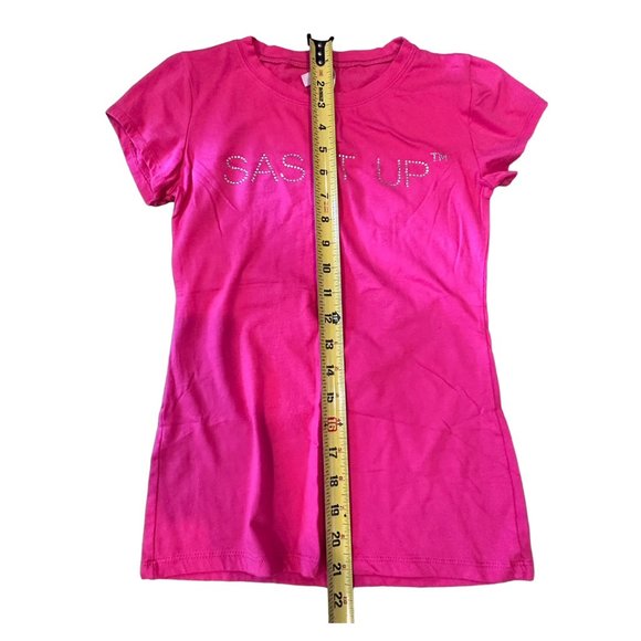 Reserved Tee Pink Sas It Up Print, Womens Small Size, Like New Condition - Picture 7 of 7